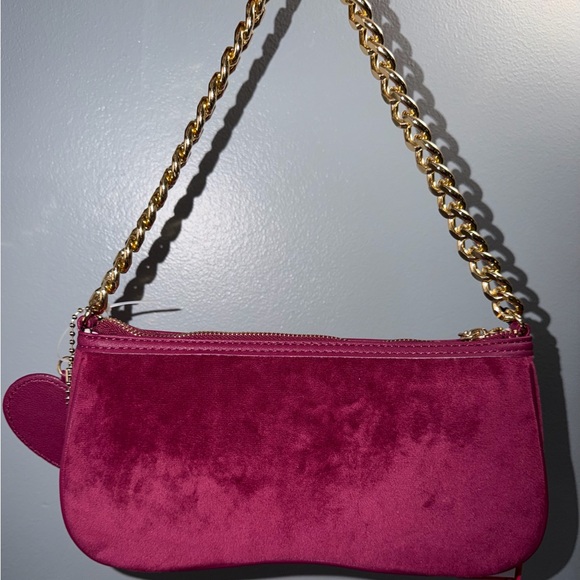 Juicy Couture Magenta Crystal-Logo Chain Wristlet - Picture 3 of 4